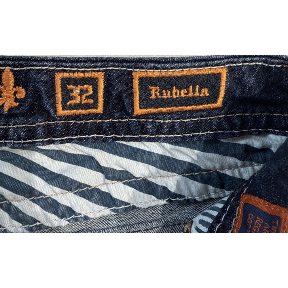 Rock Revival Rubella Easy Capri Women's 32 Distressed Embroidered Denim Jeans - Picture 10 of 14